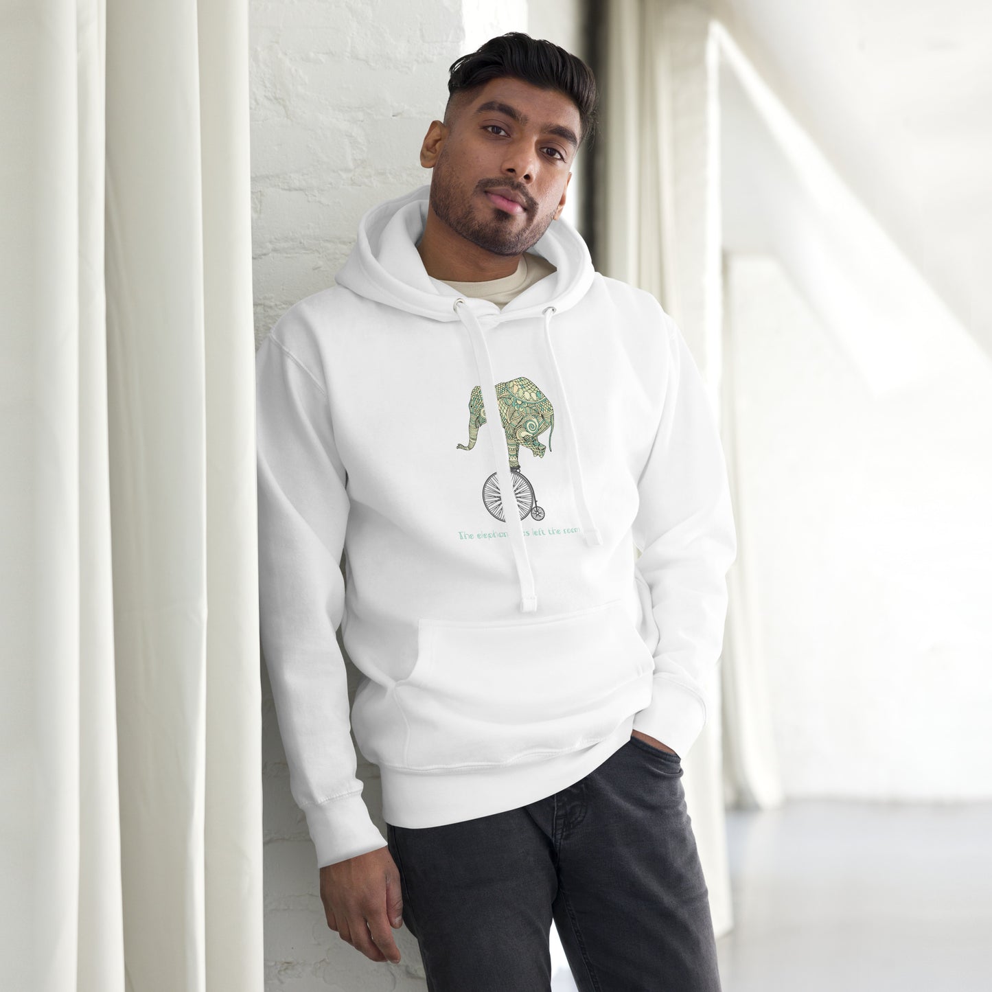 The elephant has left the room Unisex Hoodie | Always Get Lucky