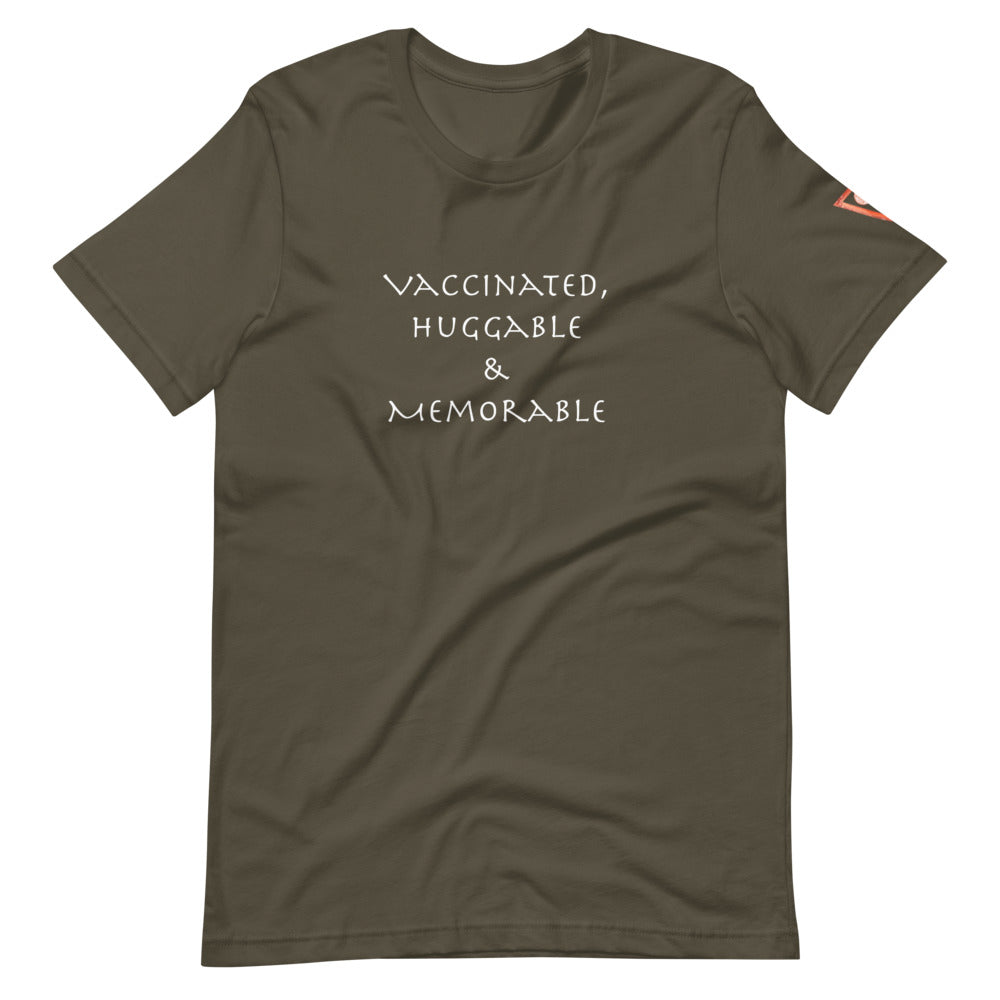 Vaccinated Huggable Memorable Short-Sleeve Unisex T-Shirt