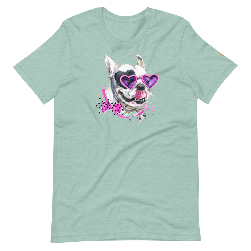 Elton Puppy Short-Sleeve Unisex T-Shirt from Vluxe by Lucky Nahum