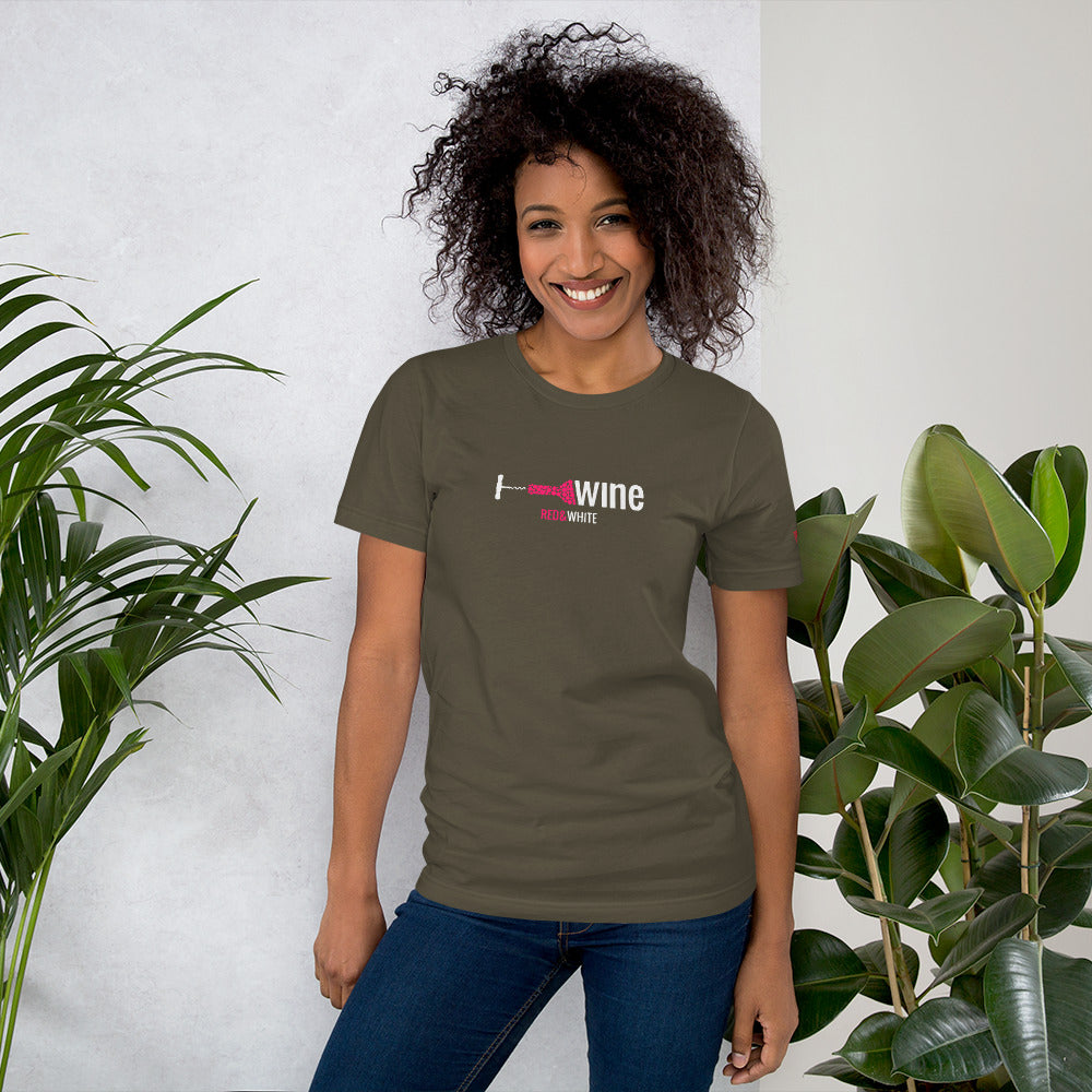 Red & White Short-Sleeve Unisex T-Shirt