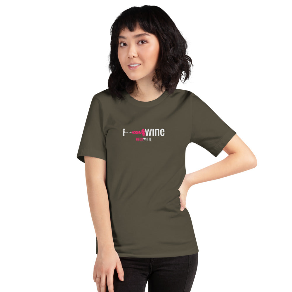 Red & White Short-Sleeve Unisex T-Shirt