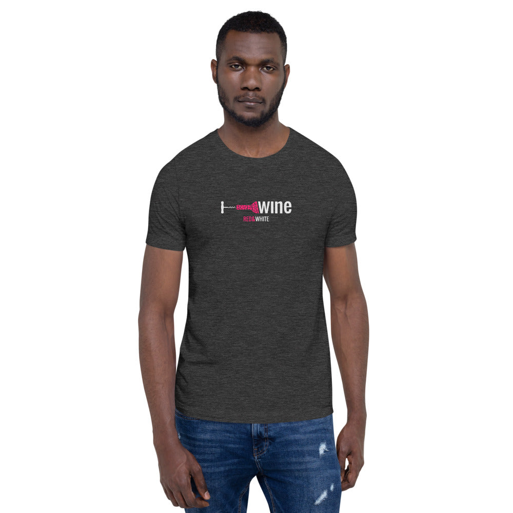 Red & White Short-Sleeve Unisex T-Shirt