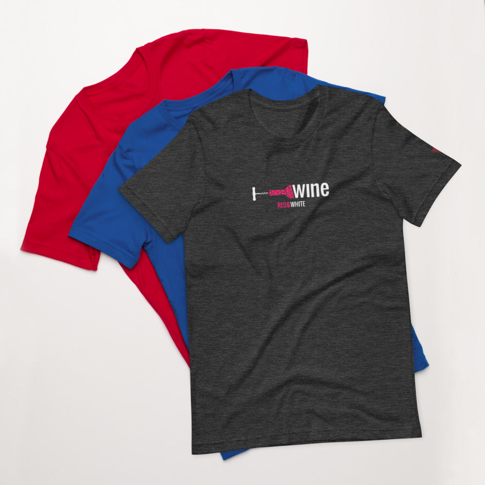 Red & White Short-Sleeve Unisex T-Shirt