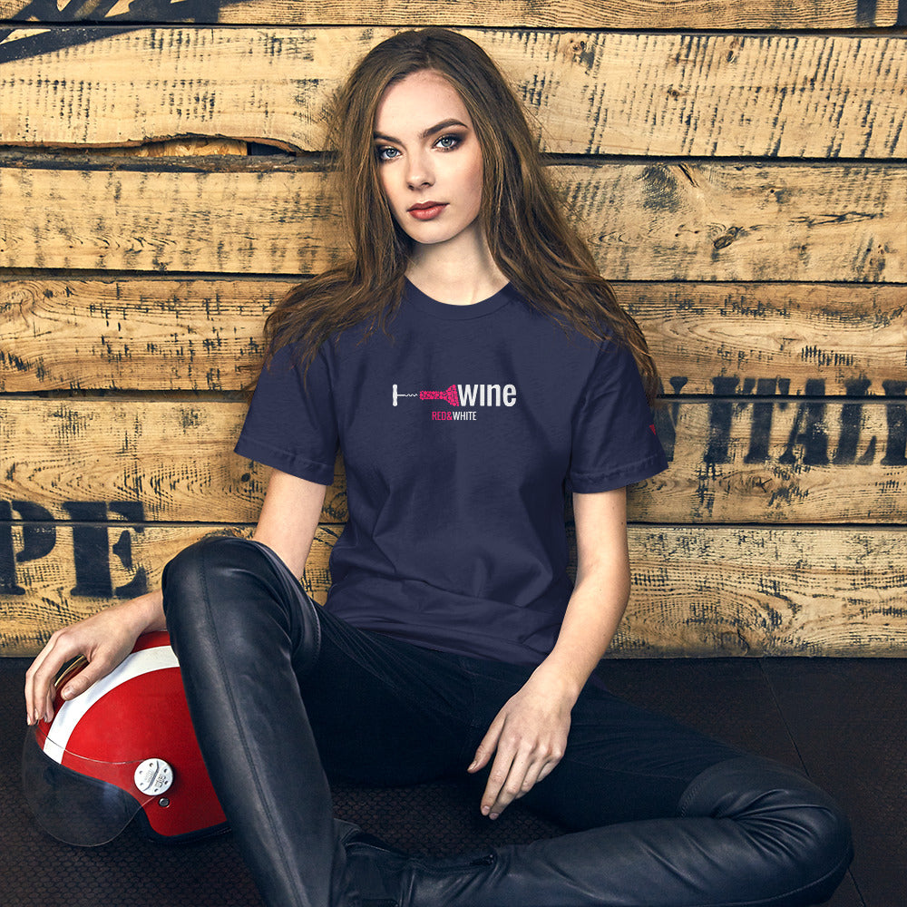 Red & White Short-Sleeve Unisex T-Shirt