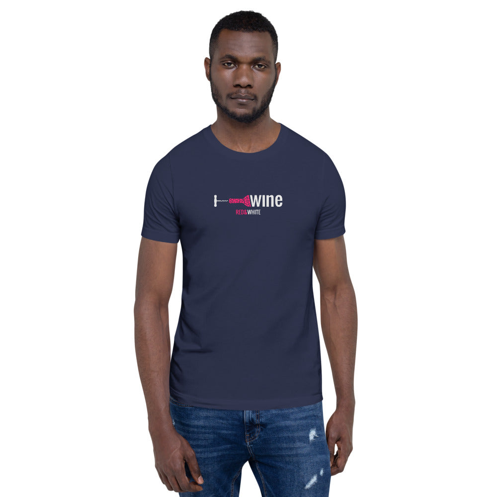 Red & White Short-Sleeve Unisex T-Shirt