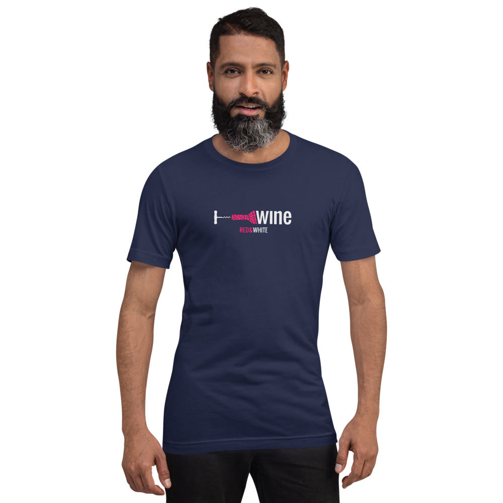 Red & White Short-Sleeve Unisex T-Shirt