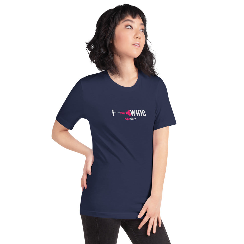 Red & White Short-Sleeve Unisex T-Shirt