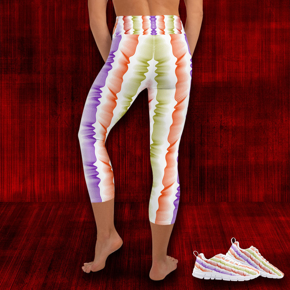 Squiggles Yoga Capri Leggings