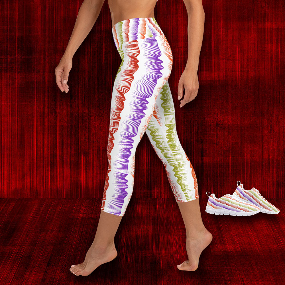 Squiggles Yoga Capri Leggings