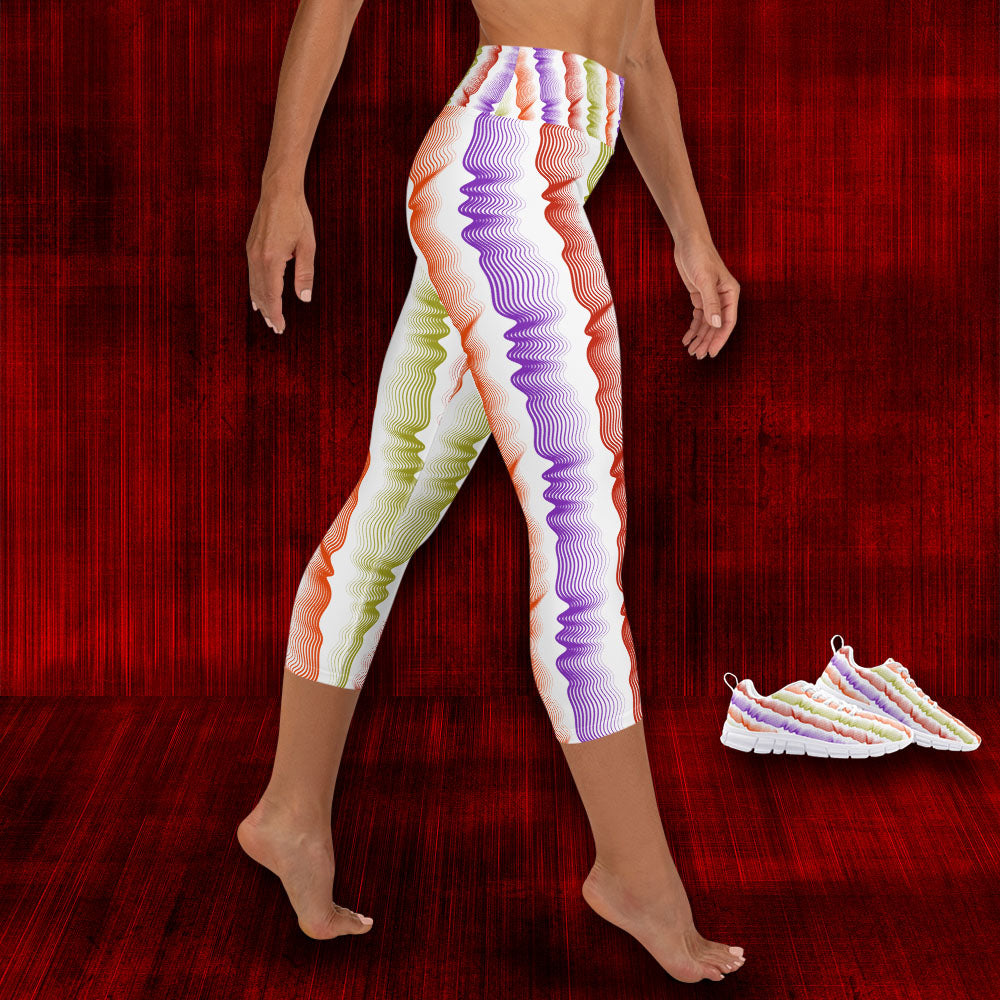 Squiggles Yoga Capri Leggings
