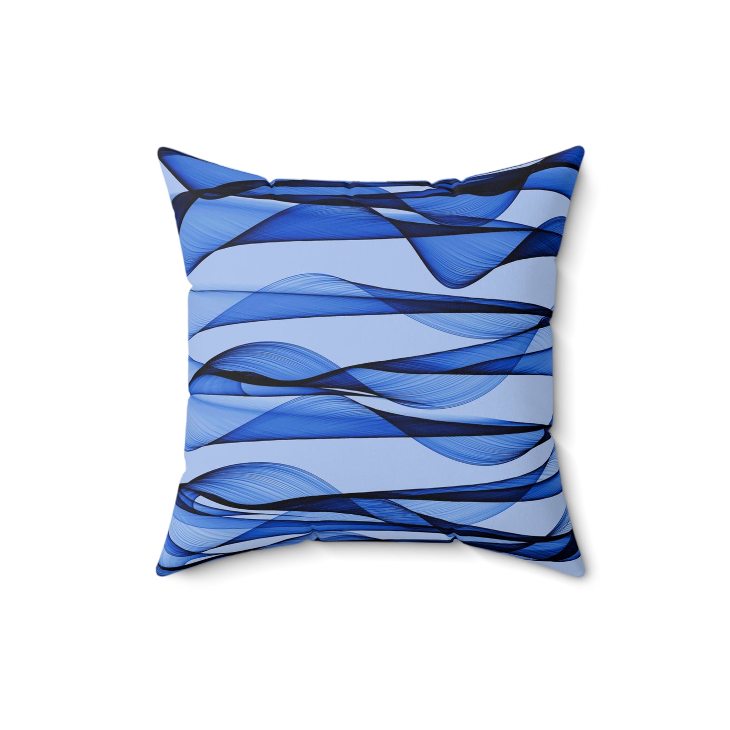 Otranto Waves Faux Suede Square Pillow