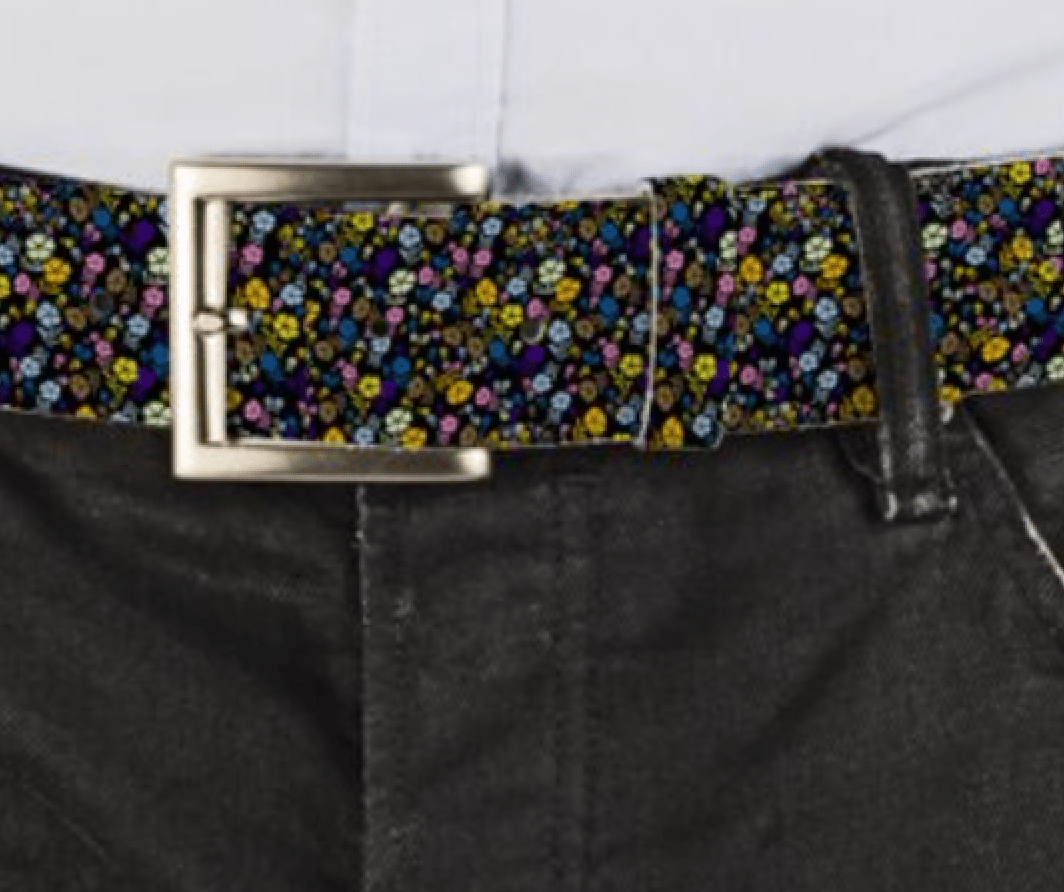 Alan VLB100 Leather Printed Belt - alwaysgetlucky.com