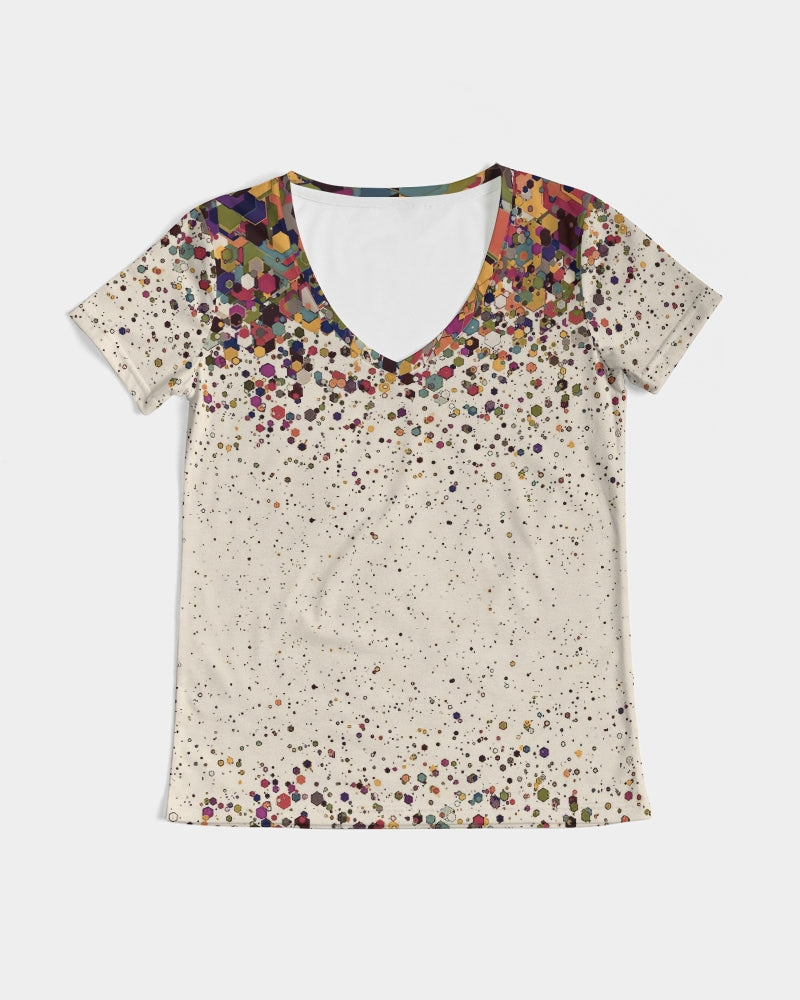 Gubbio Women's V-Neck Tee | Always Get Lucky