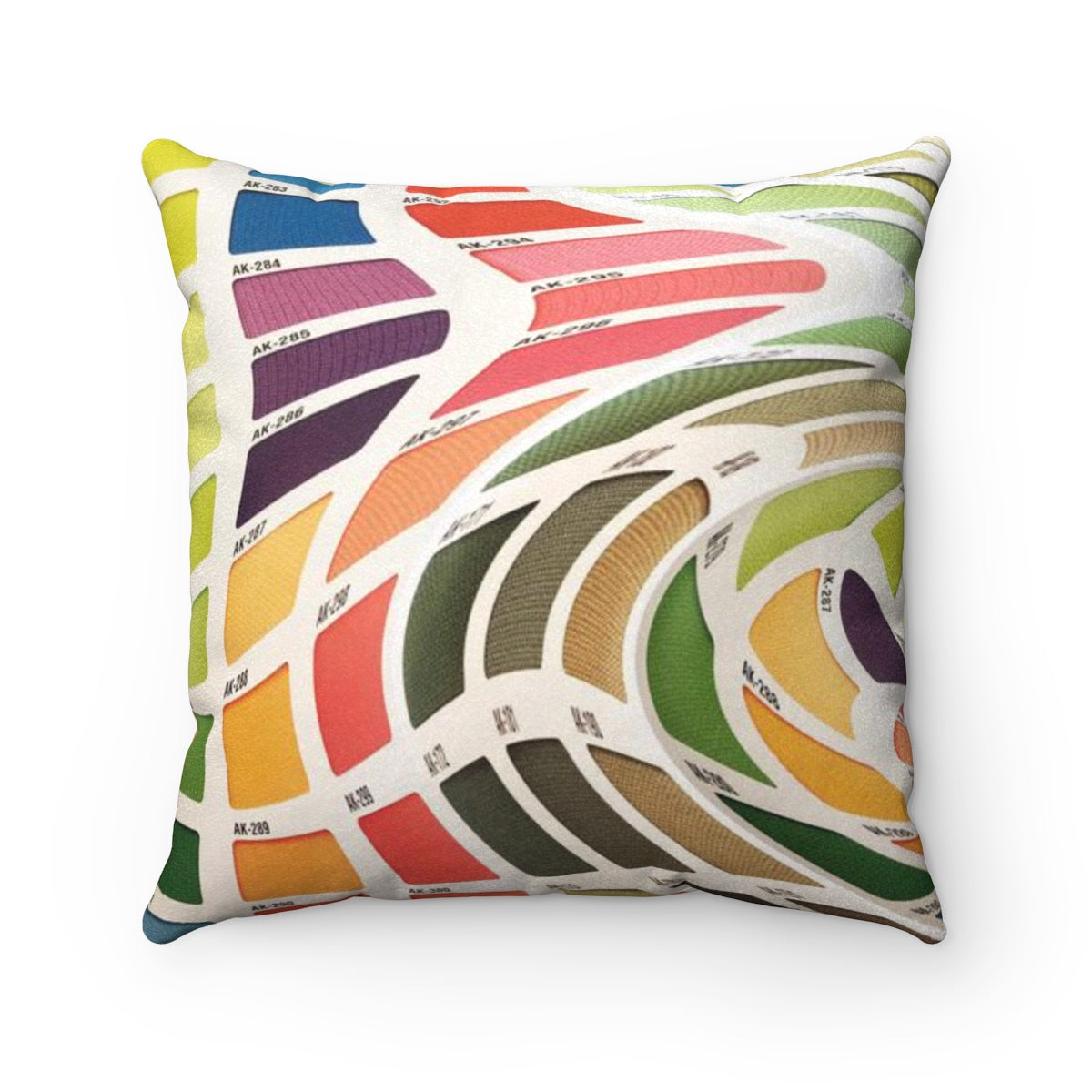 Color Range With A Twist Faux Suede Square Pillow