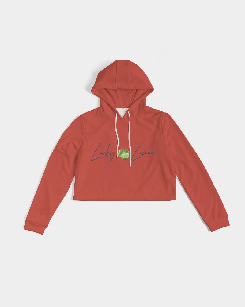 Signature Lucky Lime Paprika Women's Cropped Hoodie