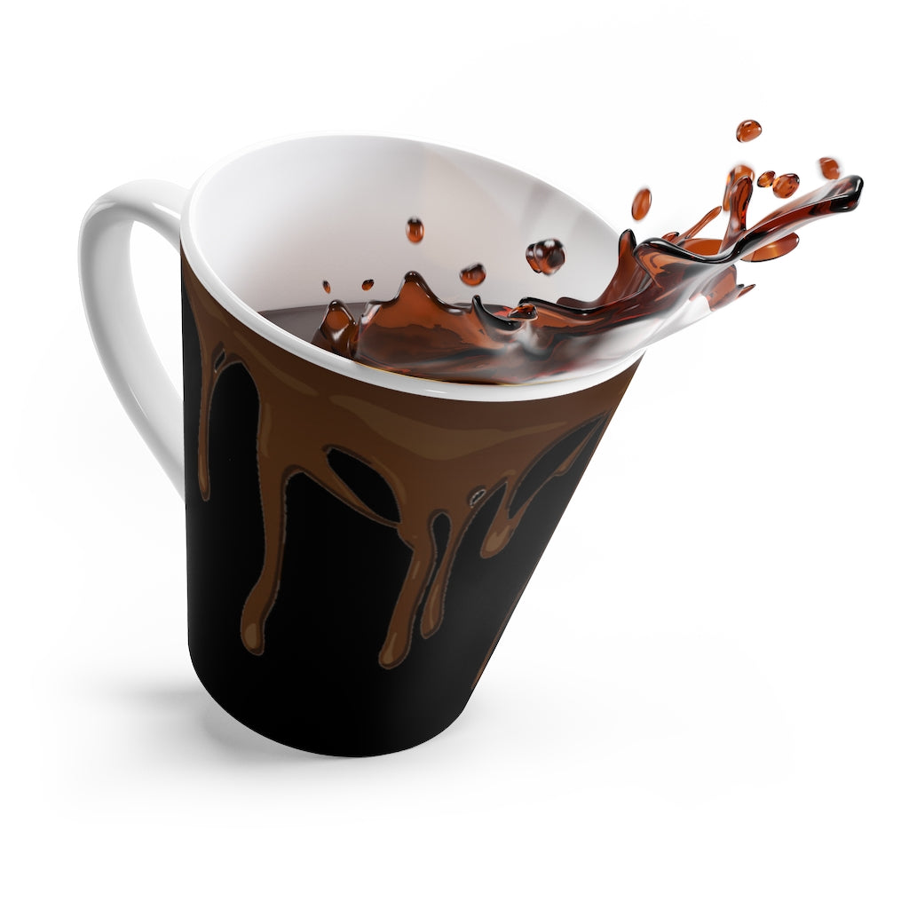 Dripped Black Night Latte Mug from Vluxe by Lucky Nahum