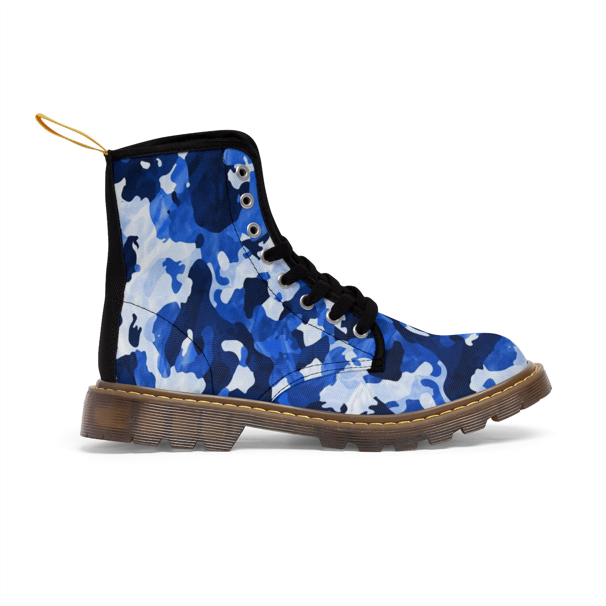 Camo Blue Men's Canvas Boots