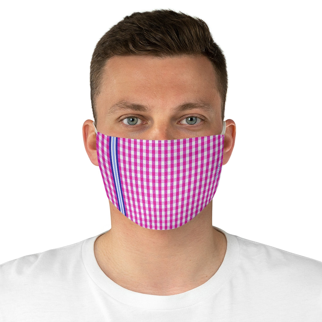 Racer Hot Pink Double Layer Fabric Face Mask