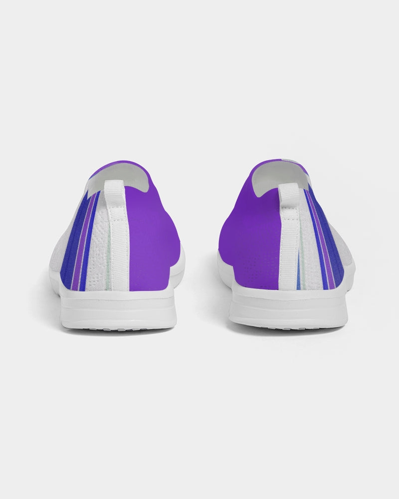 Split Personality Stripe Purple Men's Slip-On Flyknit Shoe