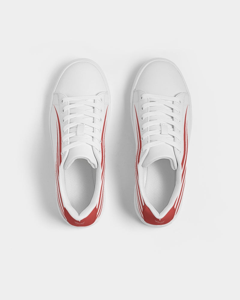 Fly High Red Women's Faux-Leather Sneaker | Always Get Lucky