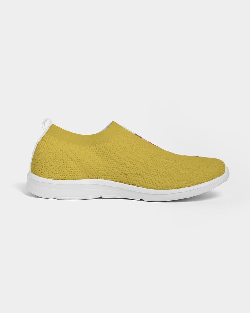 Split Personality Stripe Yellow Men's Slip-On Flyknit Shoe