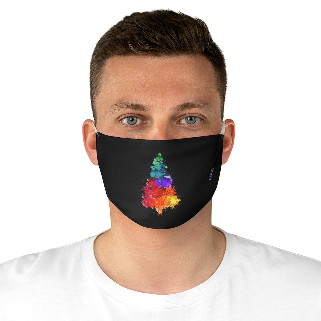 Christmas Tree Black Double Layer Fabric Face Mask from Vluxe by Lucky Nahum