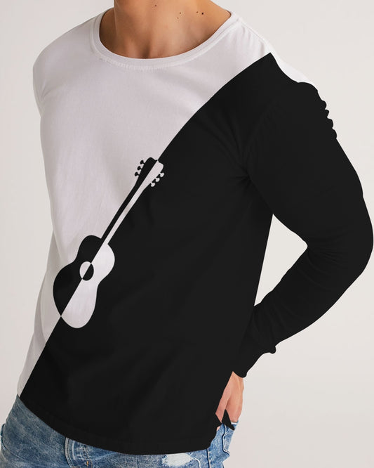 Guitar Style Black Men's Long Sleeve Tee