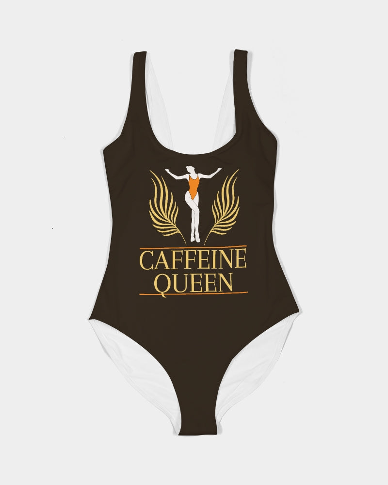 Caffeine Queen Black Women's One-Piece Swimsuit