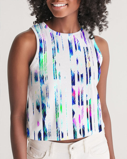 Blur The Lines Women's Cropped Tank