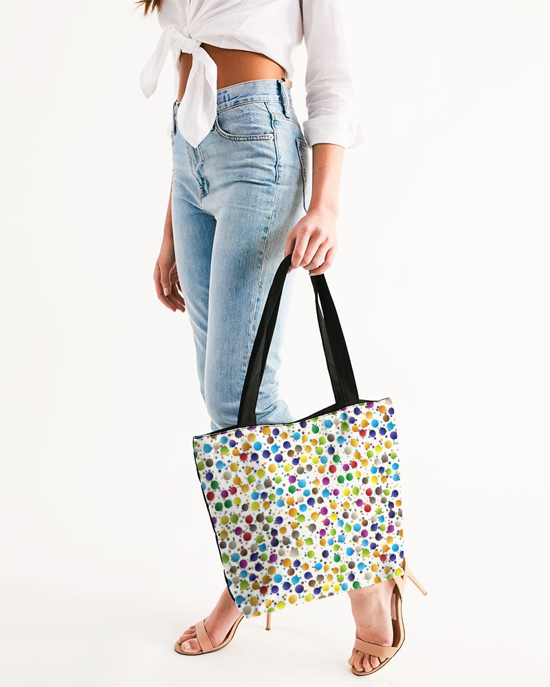 Happiness Canvas Zip Tote