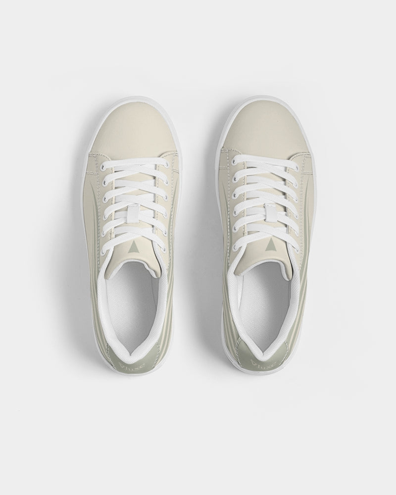 Solid State Of Mind Cream Men's Faux-Leather Sneaker