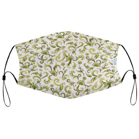 Tapestry Green Face Cover with Filter Element for Adults from Vluxe by Lucky Nahum