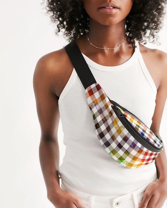 Fantasy Check Crossbody Sling Bag