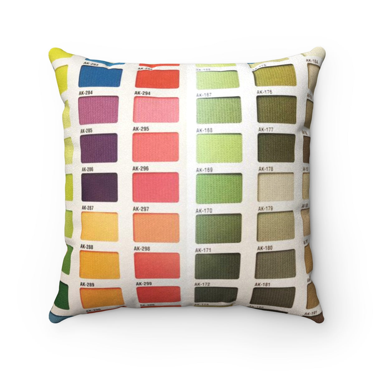Color Range Faux Suede Square Pillow