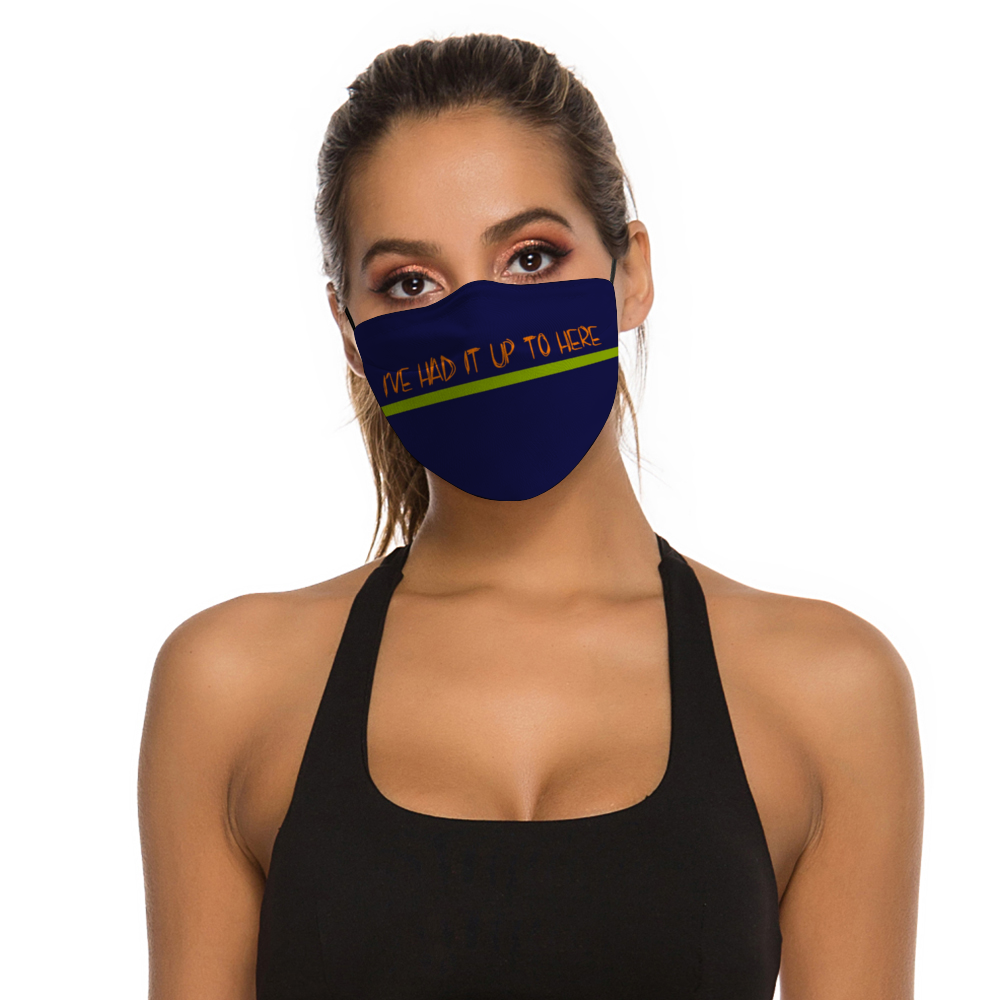 I'VE HAD IT - Navy Face Cover with Filter Element for Adults