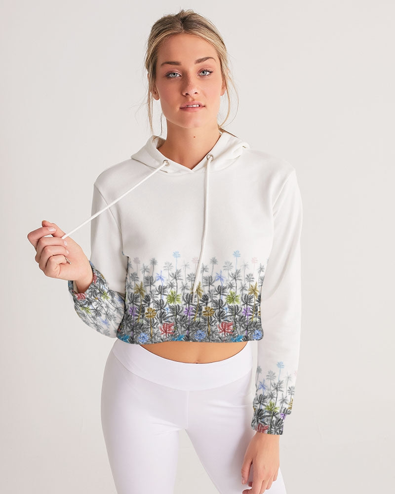 Tropical Winds Women's Cropped Hoodie | Always Get Lucky