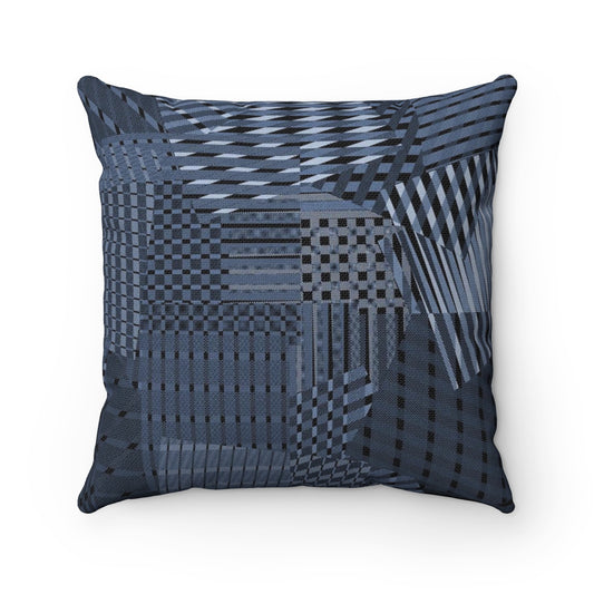 Rags 2 Riches Blues Spun Polyester Square Pillow