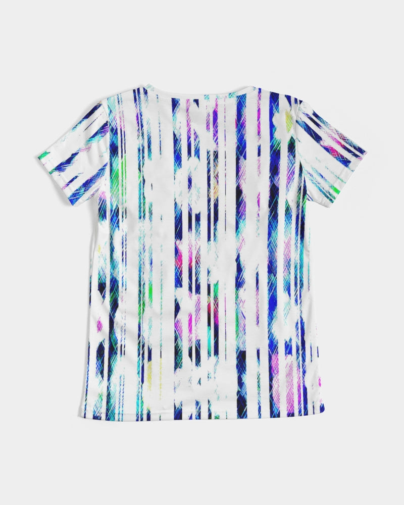 Blur The Lines Women's V-Neck Tee