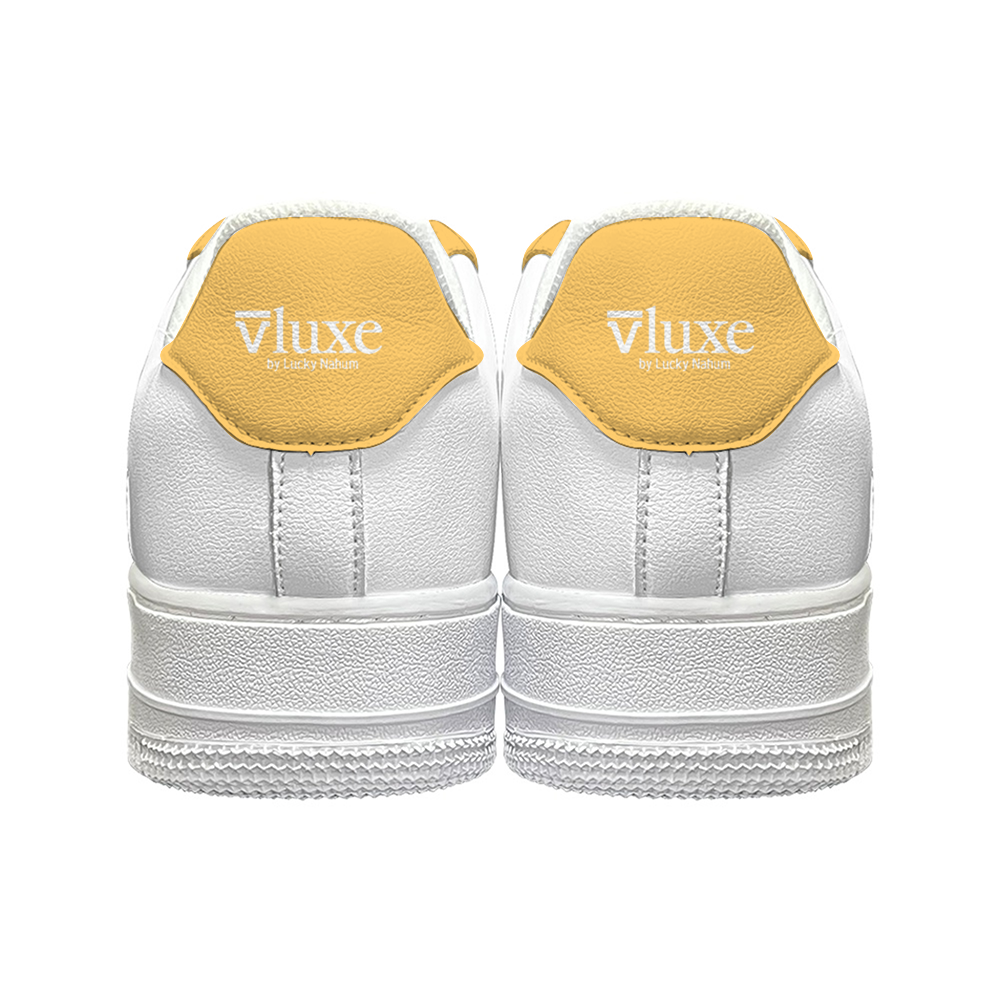 Vluxing White/Yellow Unisex Sneakers Leisure Sports Shoes | Always Get Lucky