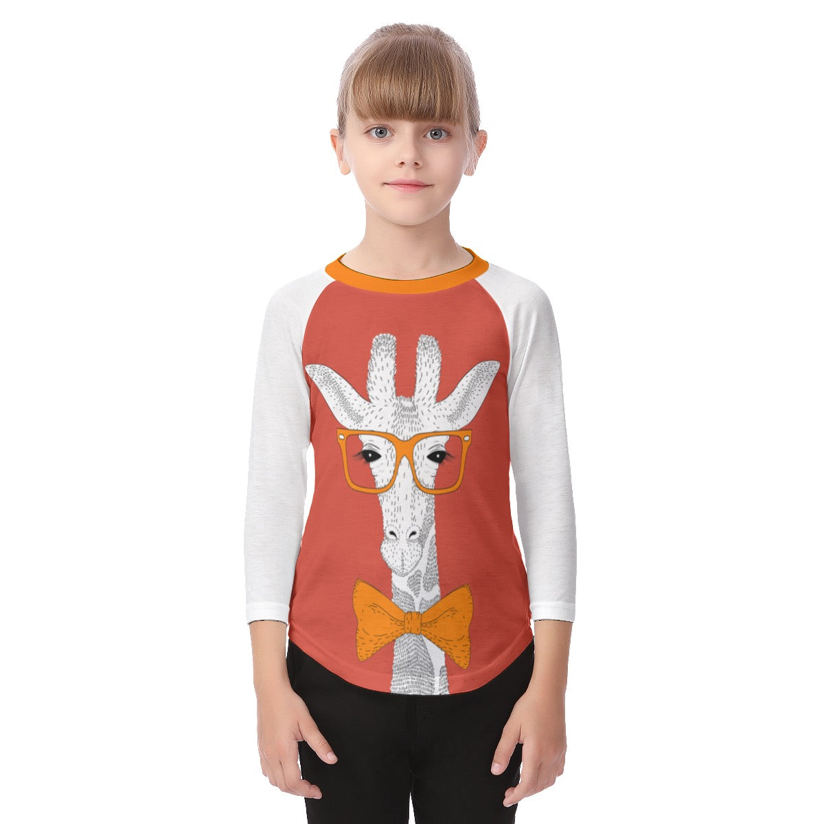 Baraffe Giraffe Kid's O-neck Raglan Sleeve T-shirt