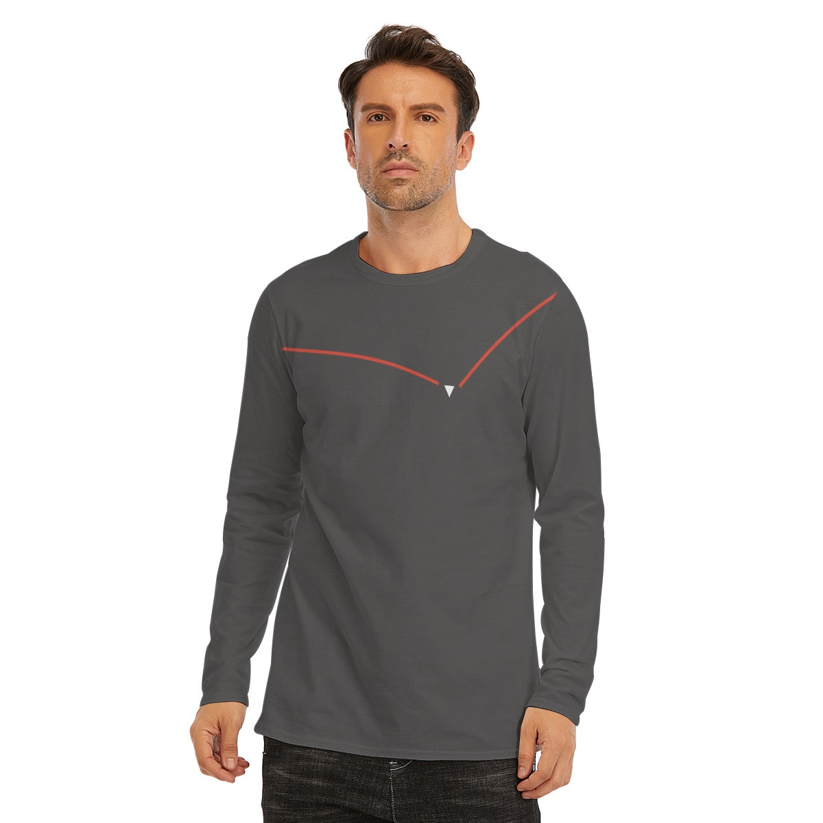 Vluxe Go Long Sleeve T-Shirt | Cotton in Steel Gray