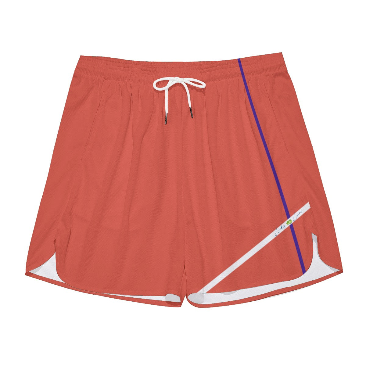 Palestra Red Men's Side Split Sport Shorts