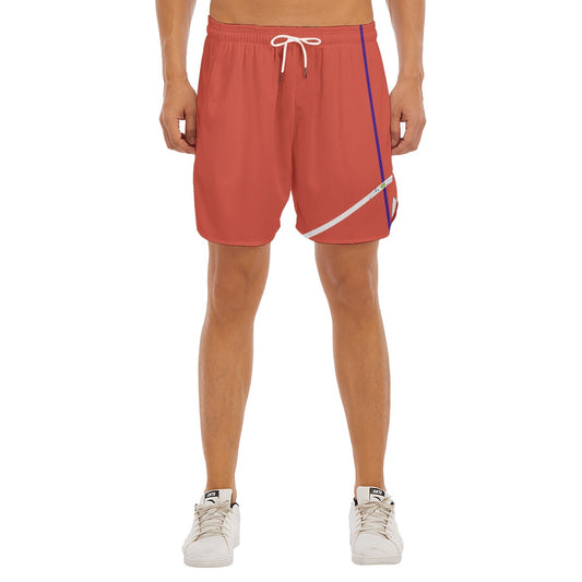 Palestra Red Men's Side Split Sport Shorts