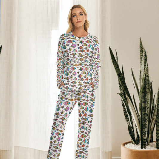 Sea Bed All-Over Print Women's Pajama Suit