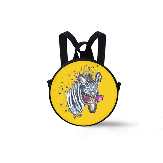 Elton Zebra Children's Round School Bag