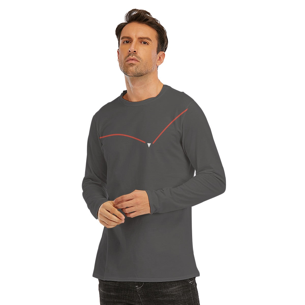Vluxe Go Long Sleeve T-Shirt | Cotton in Steel Gray
