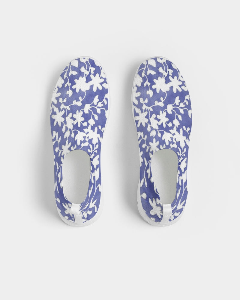 Camo Flower Sky Women's Slip-On Flyknit Shoe