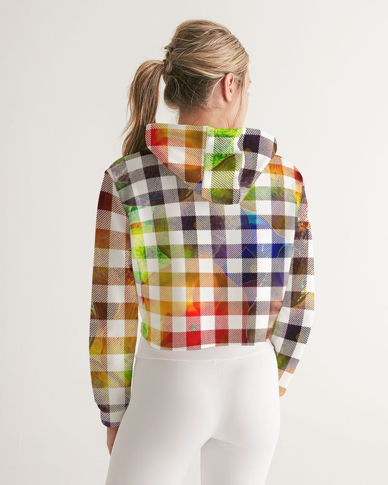 Fantasy Check Women's Cropped Hoodie