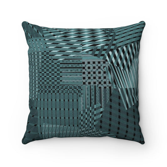 Rags 2 Riches Dark Teal Faux Suede Square Pillow