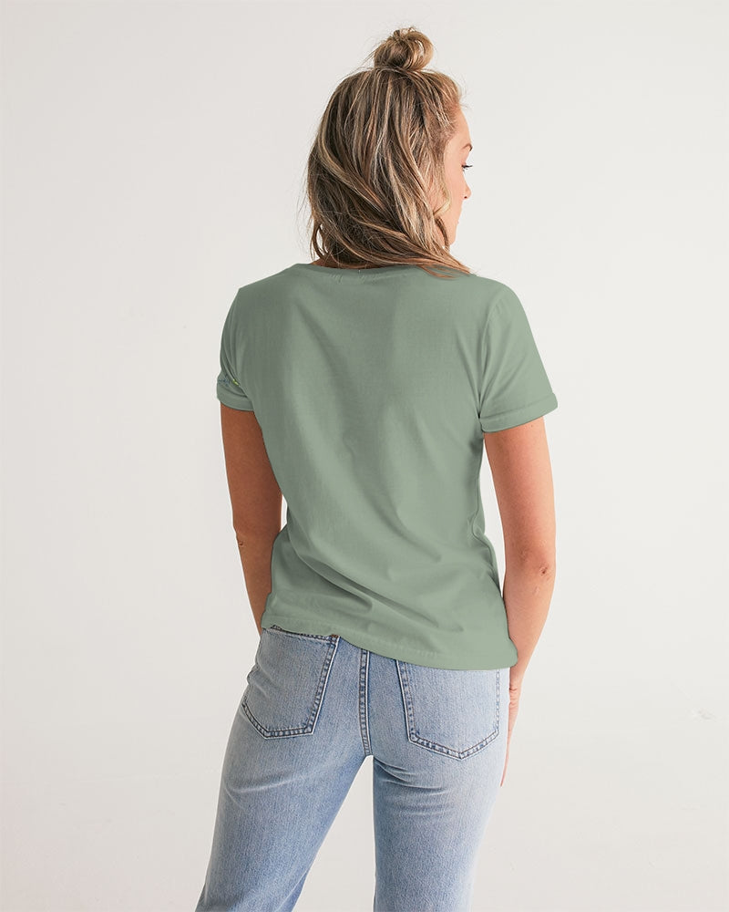 Signature Lucky Lime Sage Women's V-Neck Tee